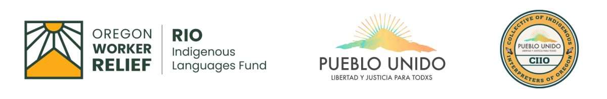 RIO, OWR, Pueblo Unido, CIIO logos